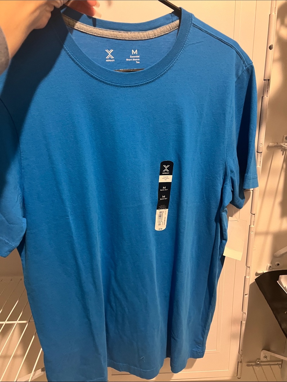 Xersion Short Sleeve Crewneck Tee in Bright Blue